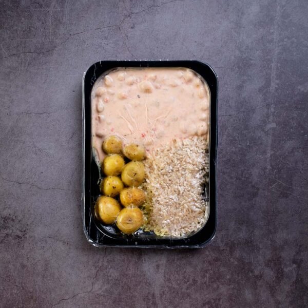 Strogonoff de grão de Bico com Arroz Integral e Batatas Rústicas - Imagem 2