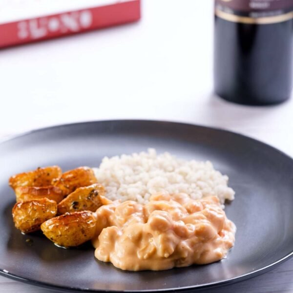 Strogonoff de grão de Bico com Arroz Integral e Batatas Rústicas - Imagem 3