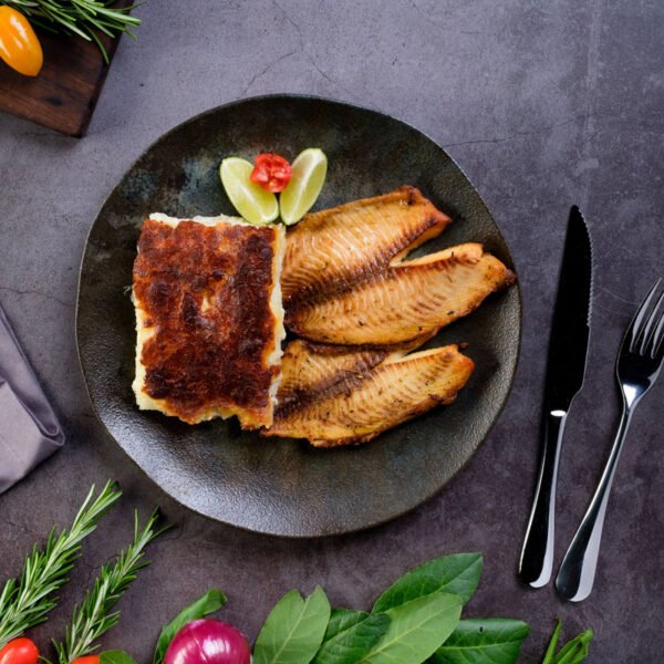 Filé de tilápia com batata recheada